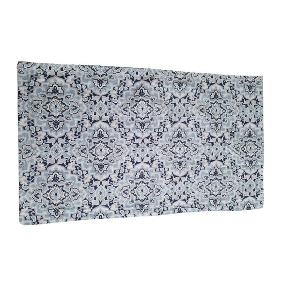 Raymond Waites King Pillow Sham Blues Medallion and Diamonds Pattern, Cotton - Picture 4 of 7